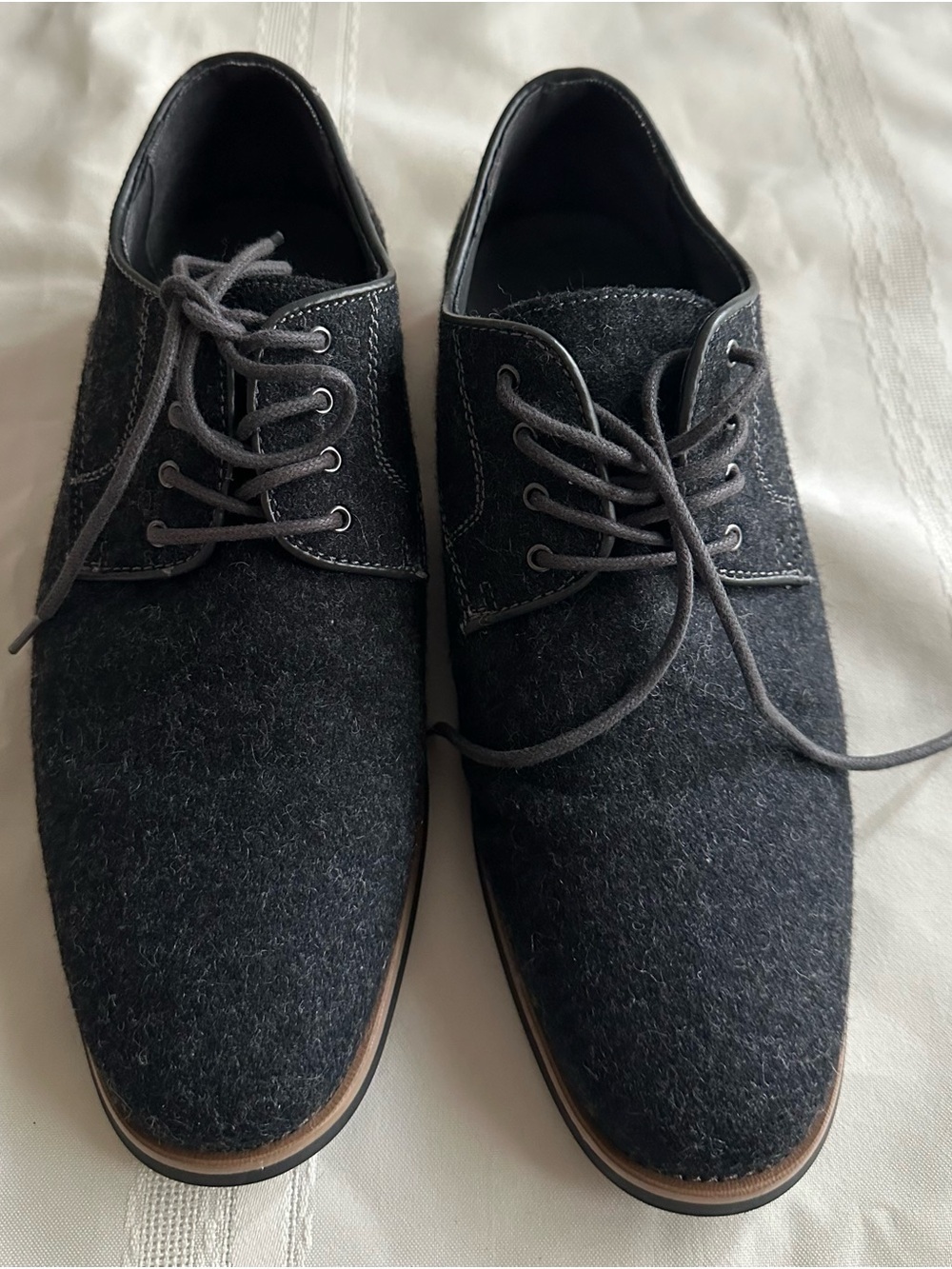 Giorgio Brutini Oxford Shoes Size 8.5 US Black/Gray Melange Fabric Men’s
